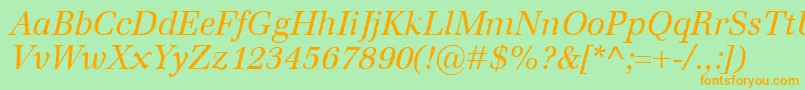 More about EmonaItalic Font EmonaItalic Font – Orange Fonts on Green Background