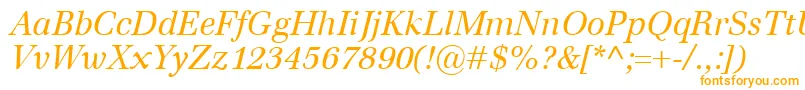 EmonaItalic-Schriftart – Orangefarbene Schriften