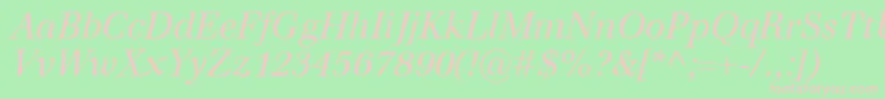 EmonaItalic Font – Pink Fonts on Green Background