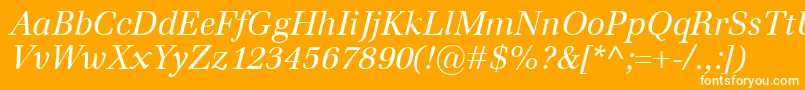 EmonaItalic Font – White Fonts on Orange Background