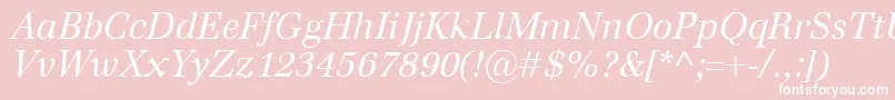 EmonaItalic Font – White Fonts on Pink Background