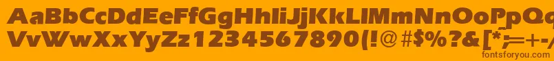 Подробнее о шрифте E820SansUltraRegular Шрифт E820SansUltraRegular – коричневые шрифты на оранжевом фоне