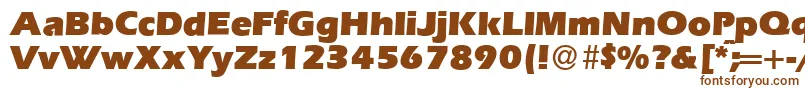 E820SansUltraRegular-fontti – ruskeat fontit valkoisella taustalla
