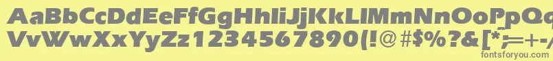 E820SansUltraRegular Font – Gray Fonts on Yellow Background