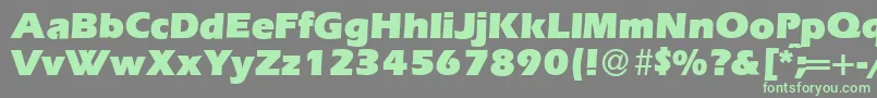 E820SansUltraRegular-Schriftart – Grüne Schriften auf grauem Hintergrund
