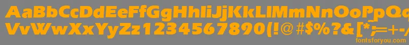 E820SansUltraRegular Font – Orange Fonts on Gray Background