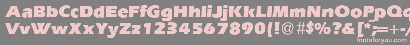 E820SansUltraRegular Font – Pink Fonts on Gray Background