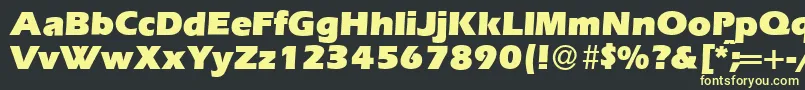 E820SansUltraRegular Font – Yellow Fonts on Black Background