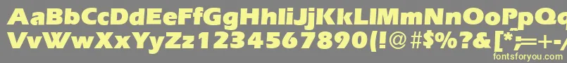 E820SansUltraRegular Font – Yellow Fonts on Gray Background