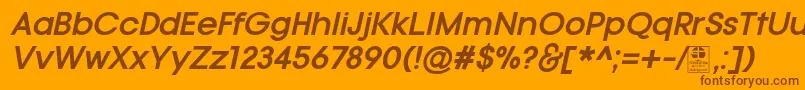 TypoGotikaBoldItalicDemo Font – Brown Fonts on Orange Background