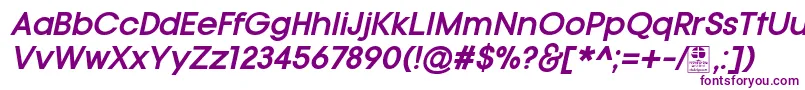 TypoGotikaBoldItalicDemo Font – Purple Fonts on White Background