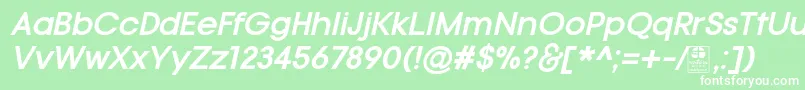 TypoGotikaBoldItalicDemo Font – White Fonts on Green Background