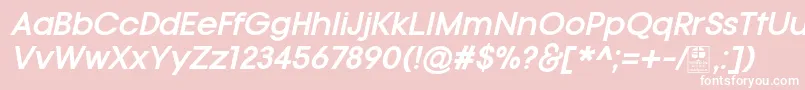 TypoGotikaBoldItalicDemo Font – White Fonts on Pink Background
