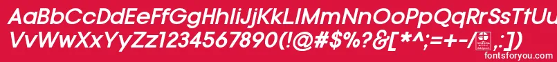 TypoGotikaBoldItalicDemo Font – White Fonts on Red Background