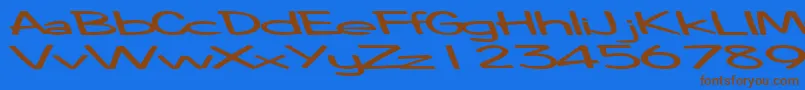Шрифт CoinageofmindRegularTtext – коричневые шрифты на синем фоне