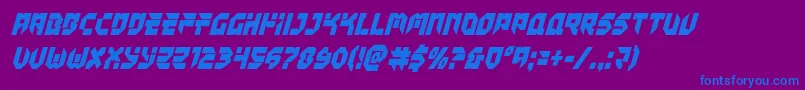 Tokyodriftercondital Font – Blue Fonts on Purple Background