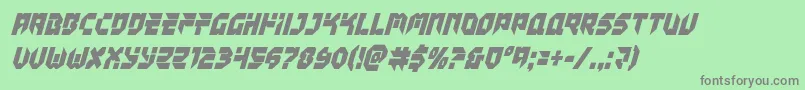 Tokyodriftercondital Font – Gray Fonts on Green Background