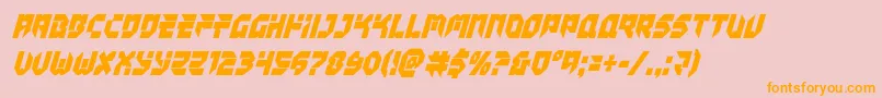 Tokyodriftercondital Font – Orange Fonts on Pink Background