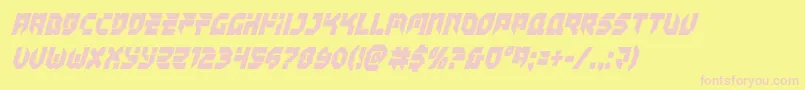 Tokyodriftercondital Font – Pink Fonts on Yellow Background