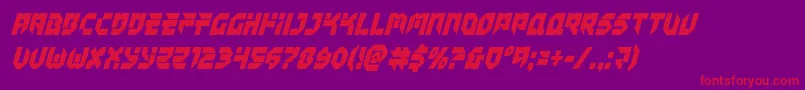 Tokyodriftercondital Font – Red Fonts on Purple Background