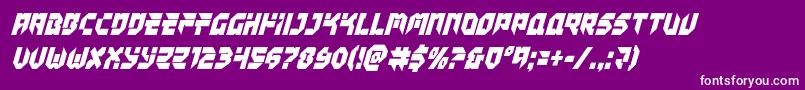 Police Tokyodriftercondital – polices blanches sur fond violet