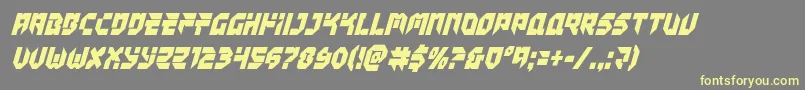 Tokyodriftercondital Font – Yellow Fonts on Gray Background