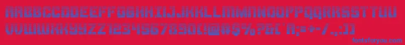 Thundertroopergrad Font – Blue Fonts on Red Background