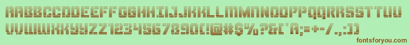 Шрифт Thundertroopergrad – коричневые шрифты на зелёном фоне
