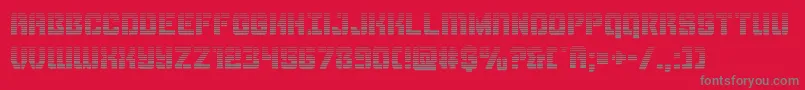 Thundertroopergrad Font – Gray Fonts on Red Background