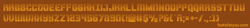 Thundertroopergrad Font – Orange Fonts on Brown Background