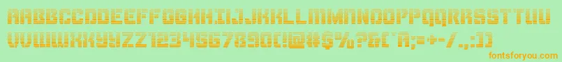 Thundertroopergrad Font – Orange Fonts on Green Background