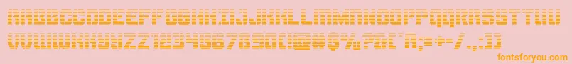 Thundertroopergrad Font – Orange Fonts on Pink Background