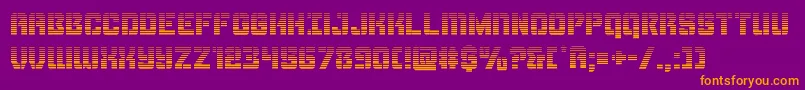 Thundertroopergrad Font – Orange Fonts on Purple Background