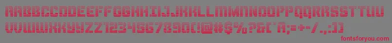 Thundertroopergrad Font – Red Fonts on Gray Background