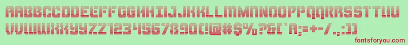 Thundertroopergrad Font – Red Fonts on Green Background
