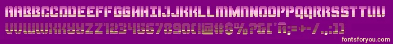 Thundertroopergrad Font – Yellow Fonts on Purple Background