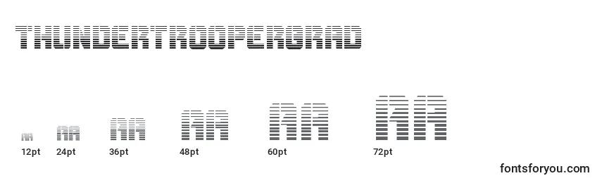 Thundertroopergrad Font Sizes