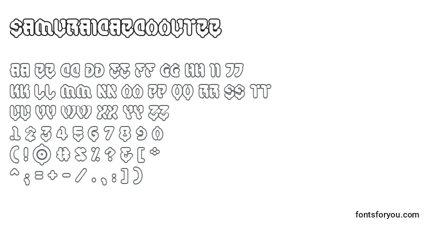 A fonte Samuraicabcooutbb – alfabeto, números, caracteres especiais