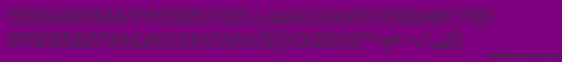 Samuraicabcooutbb Font – Black Fonts on Purple Background