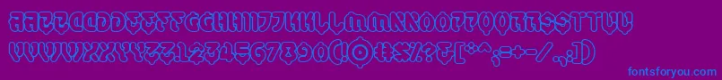 Samuraicabcooutbb Font – Blue Fonts on Purple Background