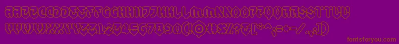 Samuraicabcooutbb Font – Brown Fonts on Purple Background