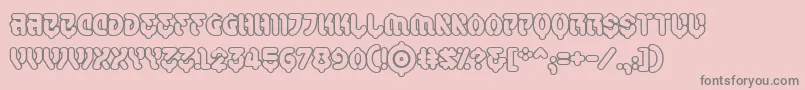 Samuraicabcooutbb Font – Gray Fonts on Pink Background