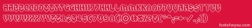 Samuraicabcooutbb Font – Pink Fonts on Red Background