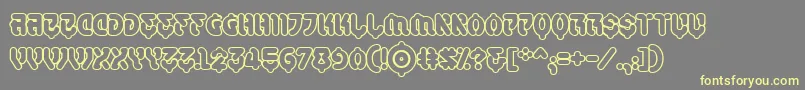 Samuraicabcooutbb Font – Yellow Fonts on Gray Background