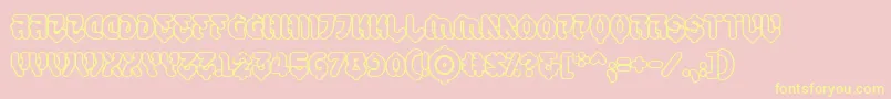 Samuraicabcooutbb Font – Yellow Fonts on Pink Background