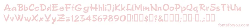 Polosemiscript Font – Pink Fonts on White Background