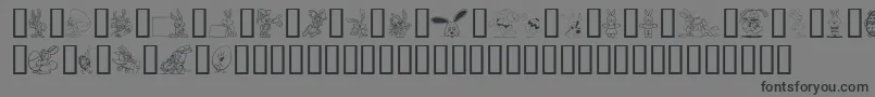 フォントEasterHoppy – 黒い文字の灰色の背景