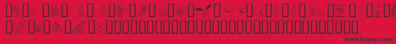 EasterHoppy Font – Black Fonts on Red Background