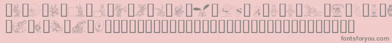 EasterHoppy-Schriftart – Graue Schriften auf rosa Hintergrund