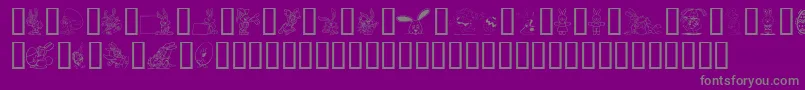 Шрифт EasterHoppy – серые шрифты на фиолетовом фоне